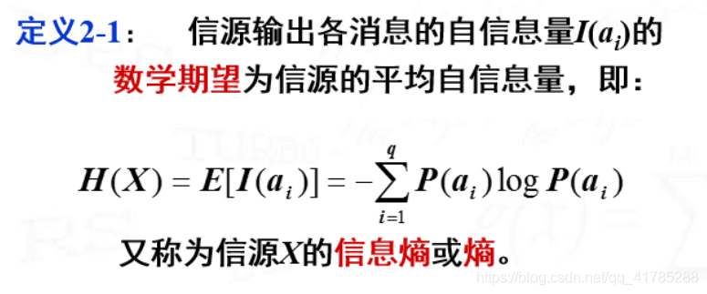 信源熵定义