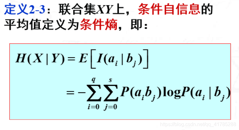 条件熵定义